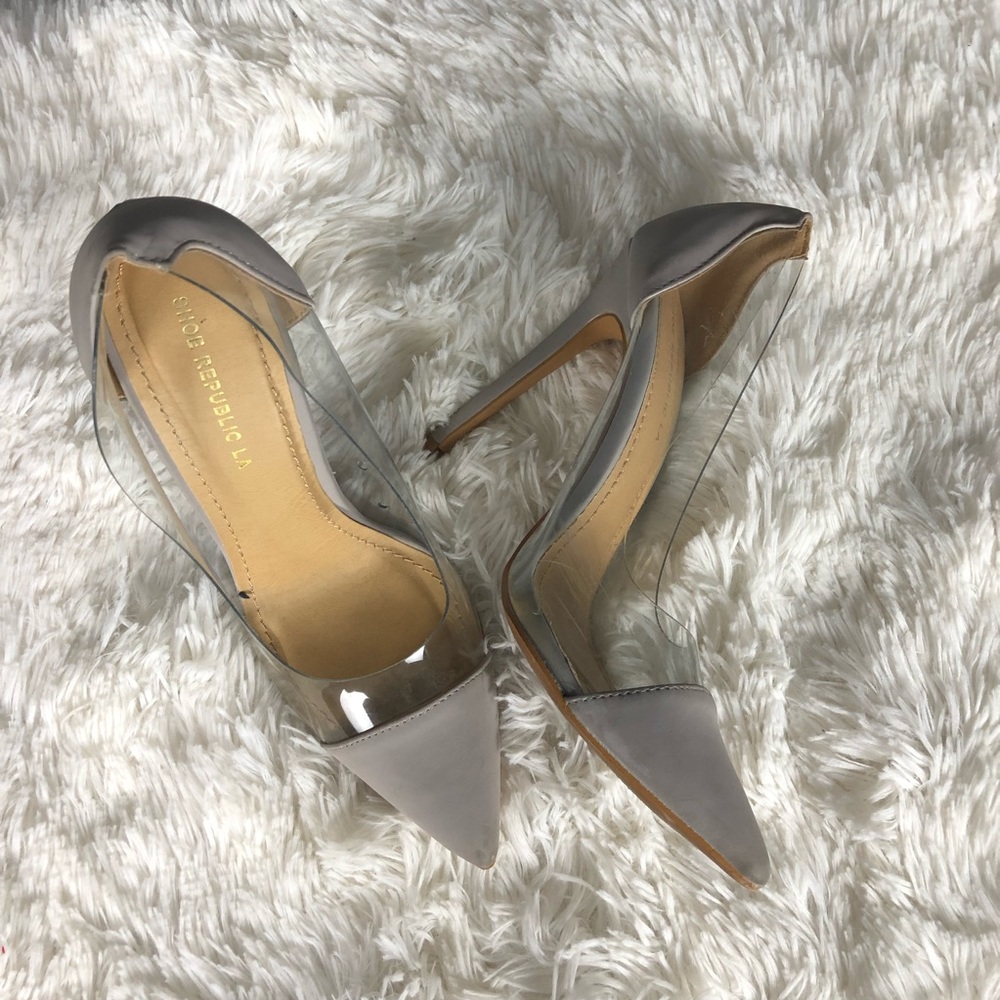 Grey Cap Toe Pumps